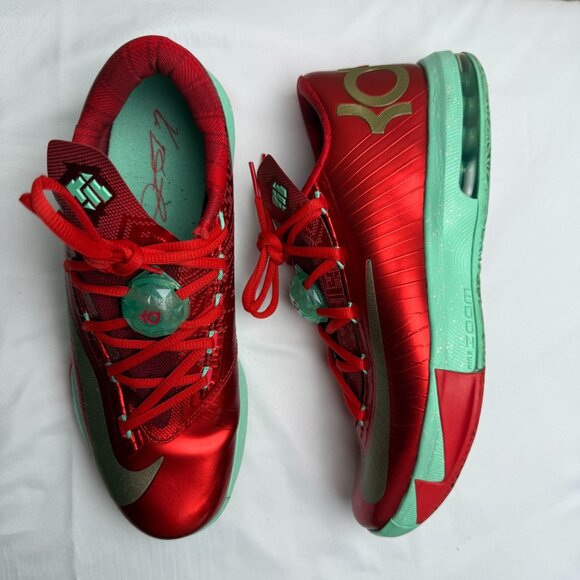 Nike Other - Nike KD 6 Christmas Edition Red/Green Basketball Shoes Mens  8.5 Great Condition